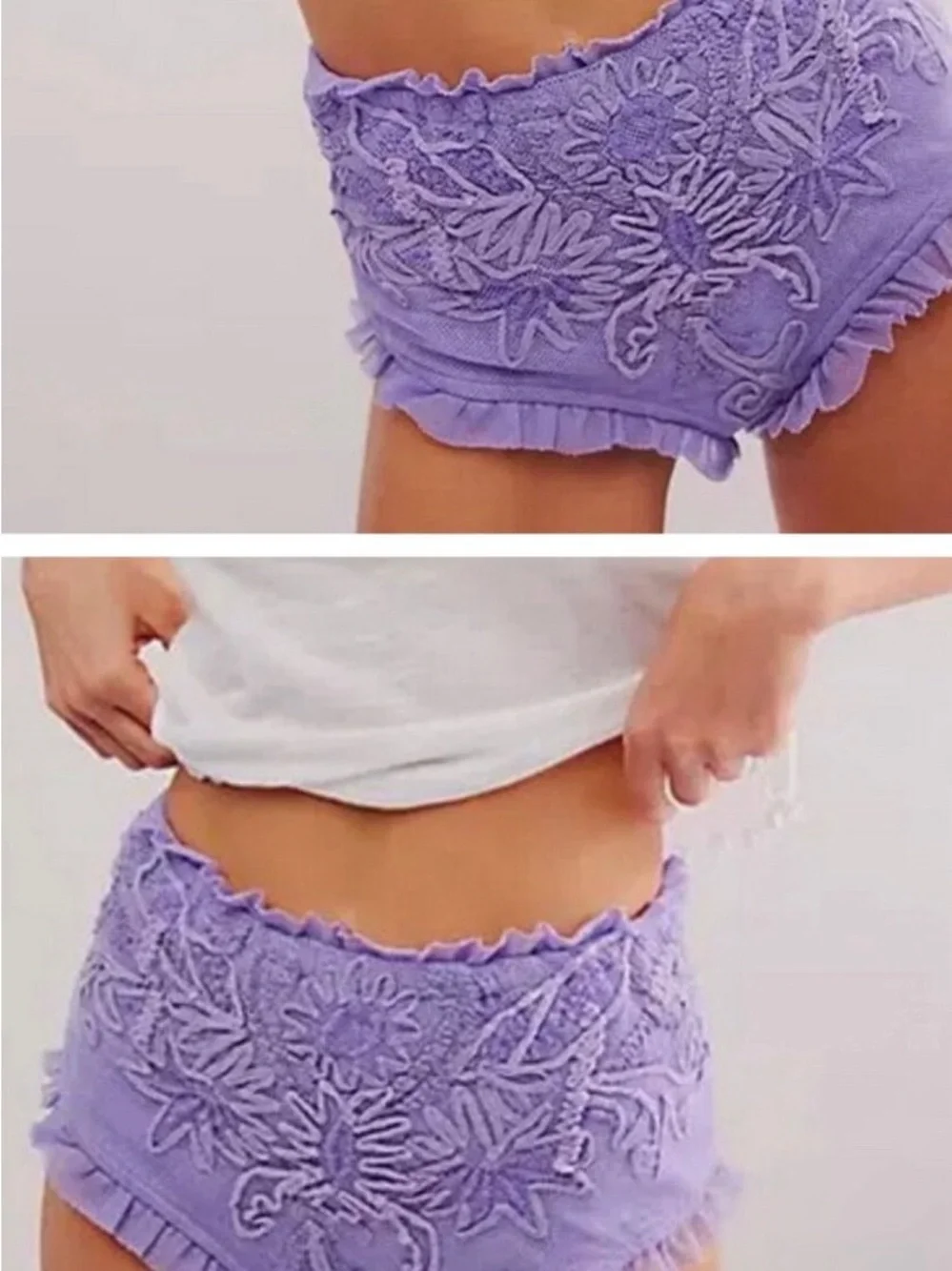 Free People Bloomer Shorties New Large Purple